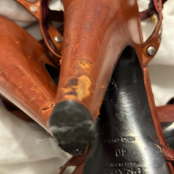 prada rivet detail open toe high heeled sandals - Picture 4 of 4